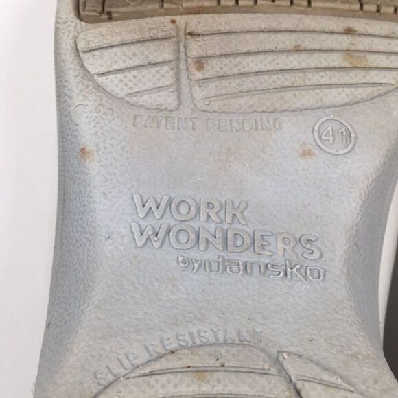 DANSKO Work Wonders Women's EU 41 US 10.5 Shoes White Leather Closed Heel Clogs - Picture 7 of 14